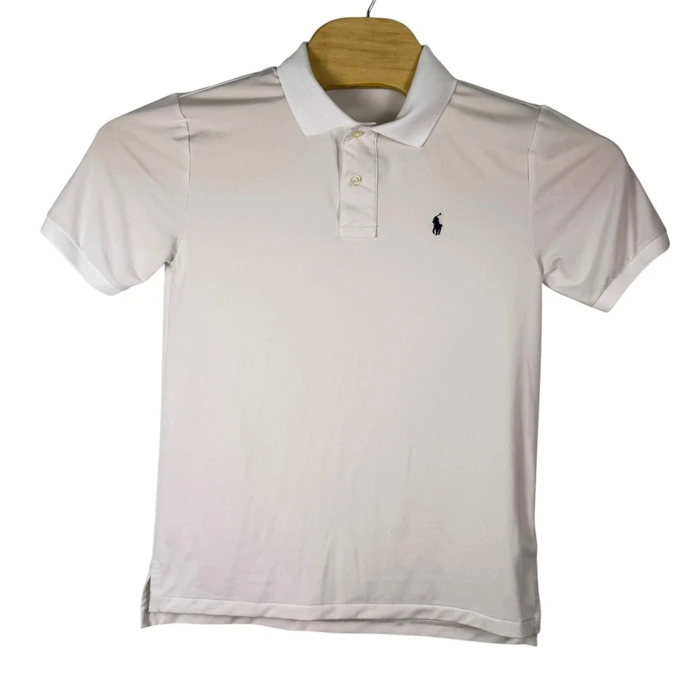 Polo Ralph Lauren Performance Polo Shirt Men S White Stretch Golf Classic Pony